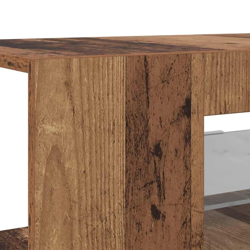 televizoriaus spintelė su LED lemputėmis Old Wood