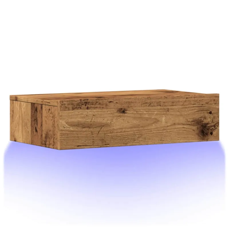 Televizoriaus spintelė su LED, medienos, 60x35x15,5cm