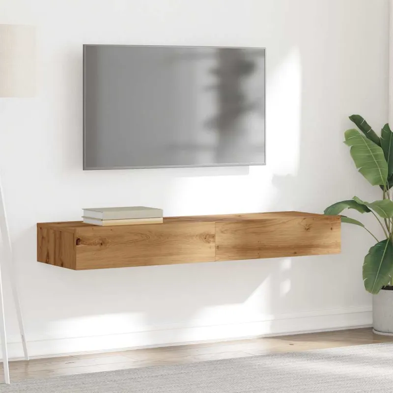 TV spintelės su LED lemputėmis, 2vnt., artisano, 60x35x15,5cm