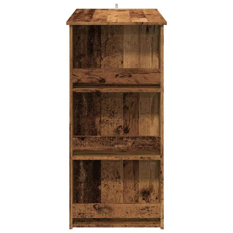 baro stalas su laikymo lentyna sena mediena 102x50x103,5 cm