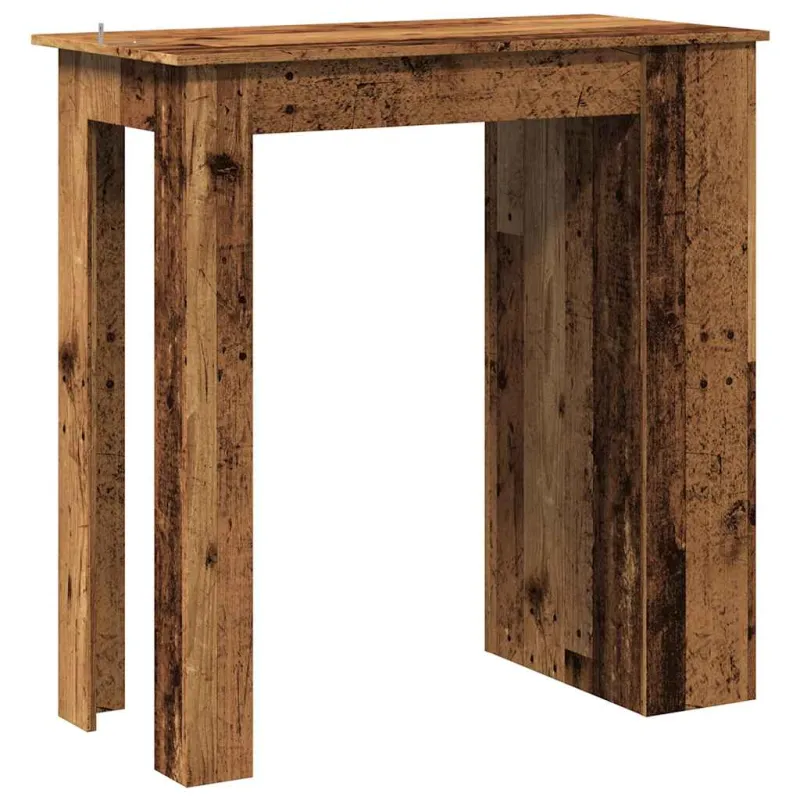 baro stalas su laikymo lentyna sena mediena 102x50x103,5 cm