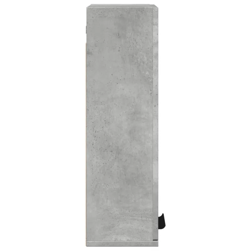 Prie sienos montuojama vonios spintelė, pilka, 32x20x67cm