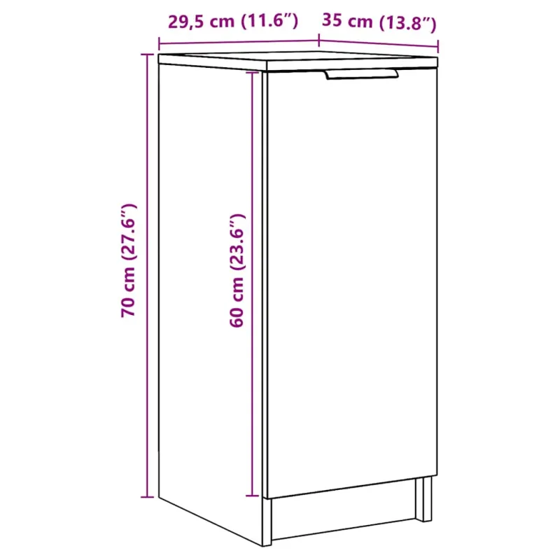 Batų spintelė Old Wood 29,5x35x70 cm Engineered Wood