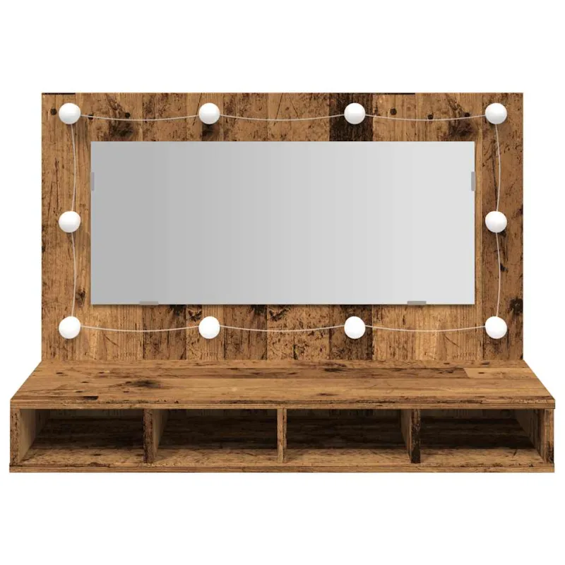 veidrodinė spintelė su LED Old Wood 90x31,5x62 cm