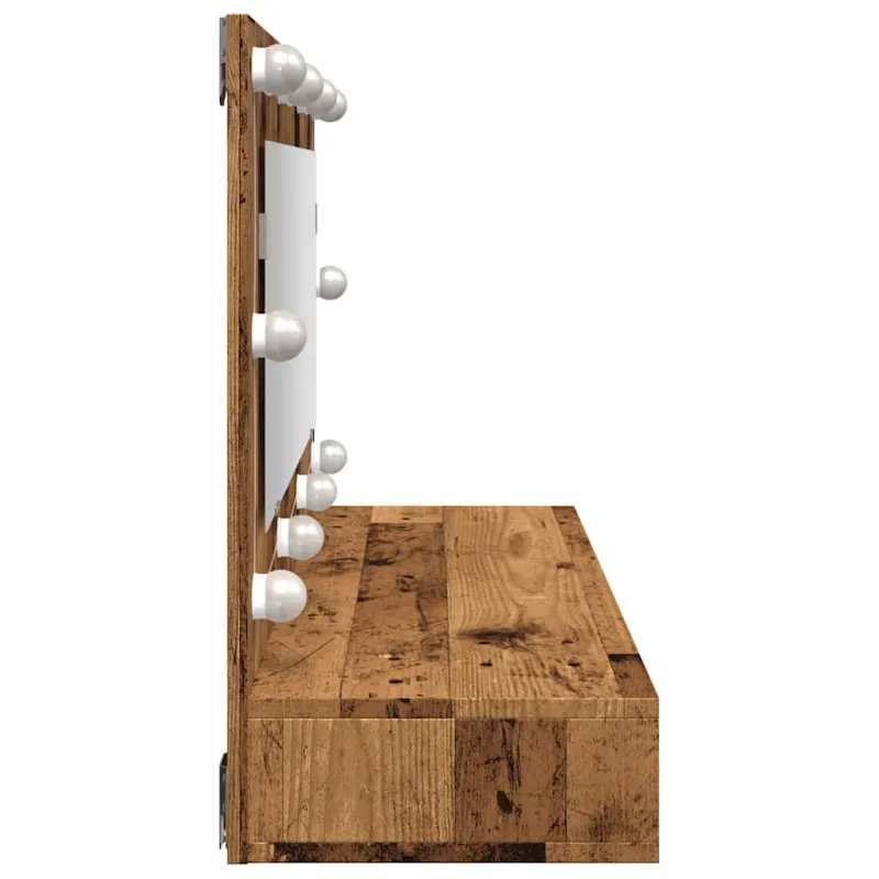veidrodinė spintelė su LED Old Wood 90x31,5x62 cm