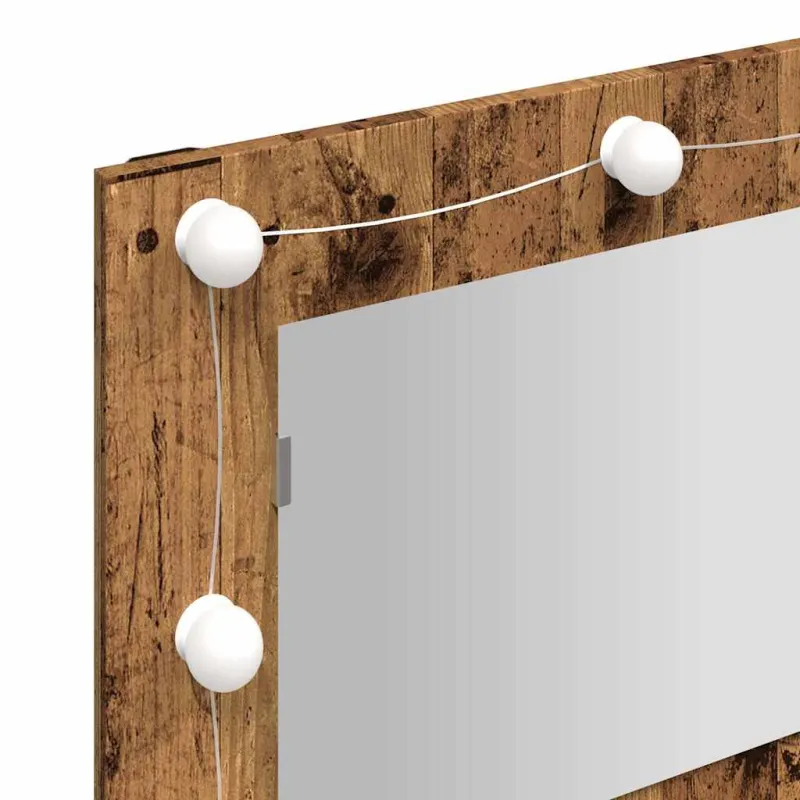 veidrodinė spintelė su LED Old Wood 90x31,5x62 cm