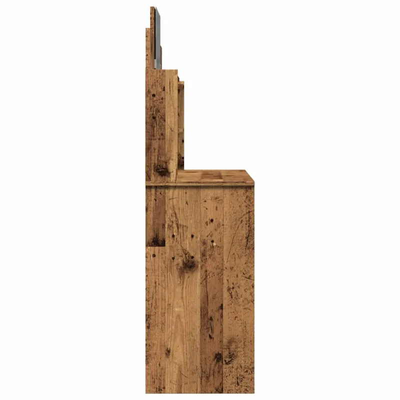 tualetinis staliukas su veidrodžiu Old Wood 96x39x142 cm