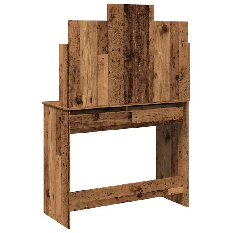 tualetinis staliukas su veidrodžiu Old Wood 96x39x142 cm