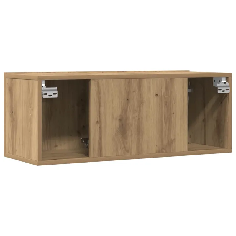Sieninės TV spintelės, 2vnt., artisano ąžuolo, 80x30x30cm
