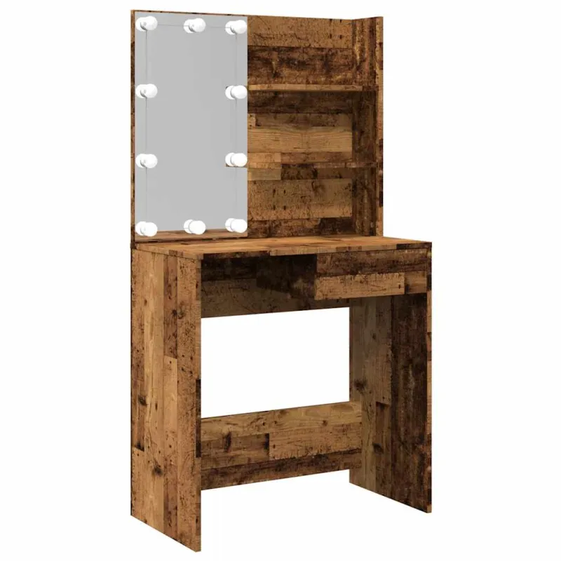 tualetinis staliukas su LED Old Wood 74,5x40x141 cm