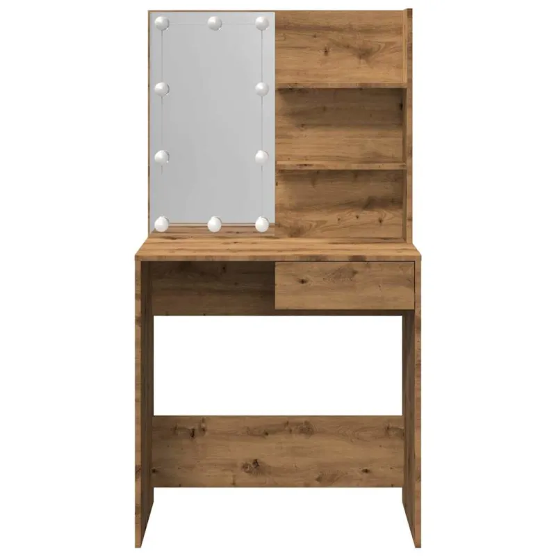 tualetinis staliukas su LED Artisan ąžuolu 74,5x40x141 cm