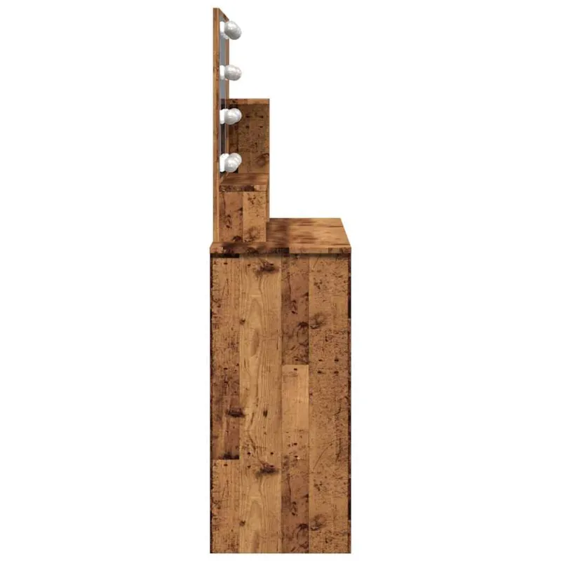 tualetinis staliukas su LED Old Wood 86,5x35x136 cm