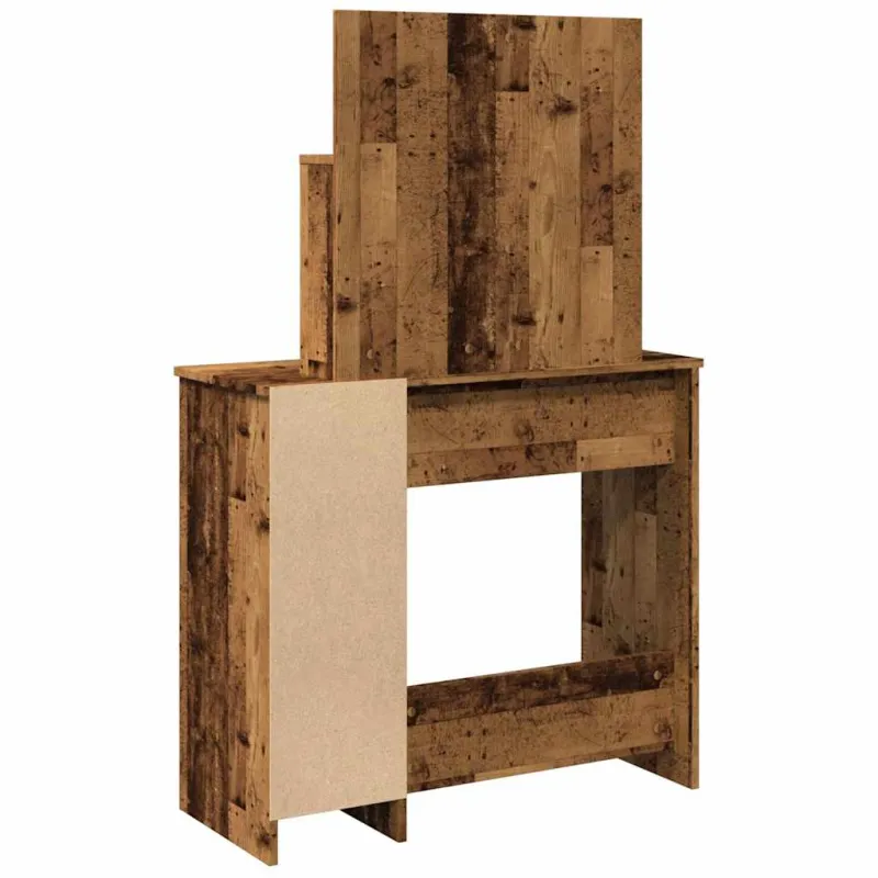 tualetinis staliukas su LED Old Wood 86,5x35x136 cm
