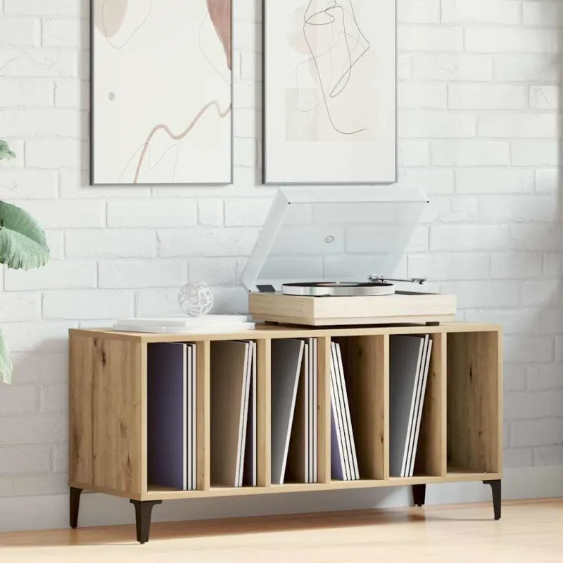 Vinilinių plokštelių spintelė, artisano, 100x38x48cm, mediena
