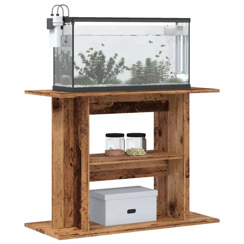 Akvariumo stovas, senos medienos, 80x35x60 cm, inžinerinės medienos