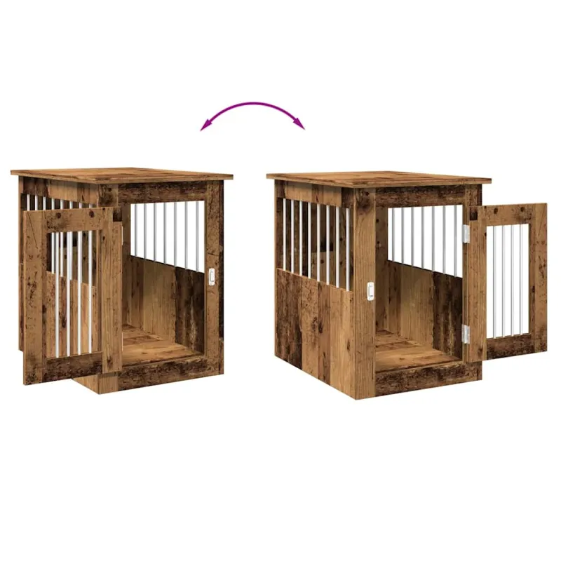 Dog Crate Baldai Senas medis 45x62x59 cm Inžinerinė mediena