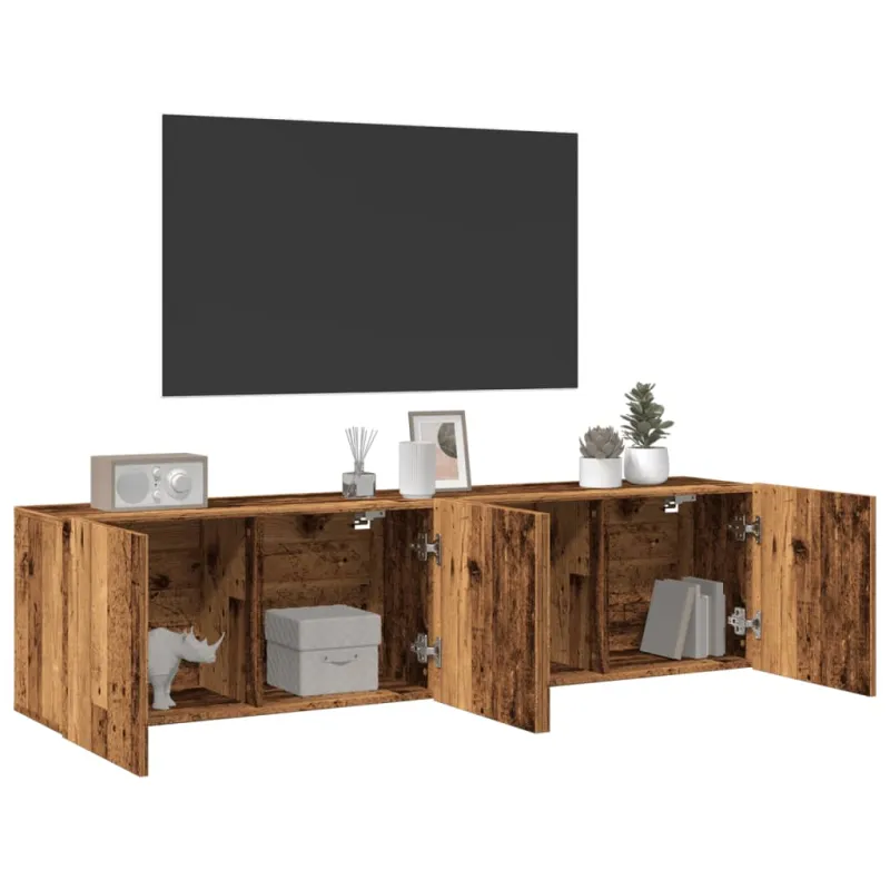 Sieninės TV spintelės, 2vnt., medienos, 80x30x41cm