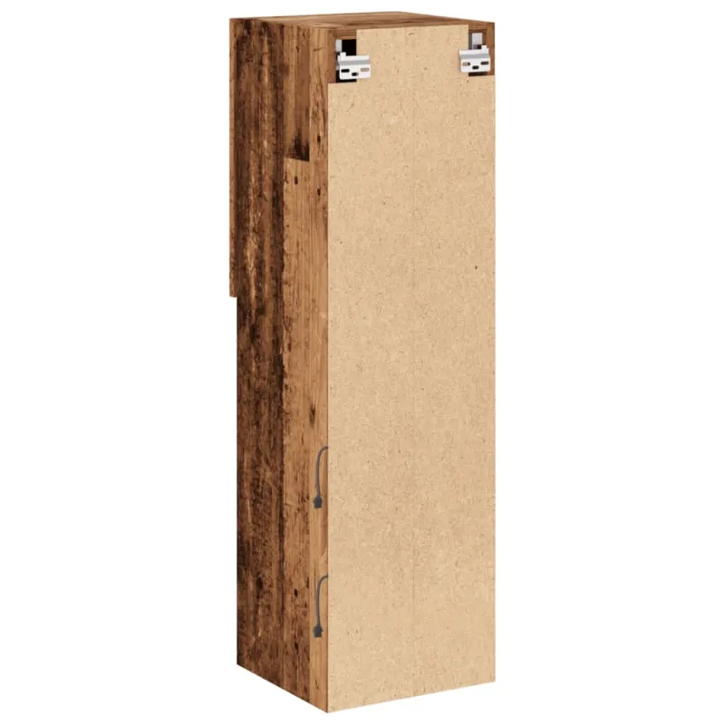 TV spintelė su LED lemputėmis, medienos spalvos, 30,5x30x102cm