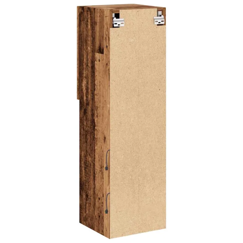TV spintelės su LED lemputėmis, 2vnt., medienos, 30,5x30x102cm