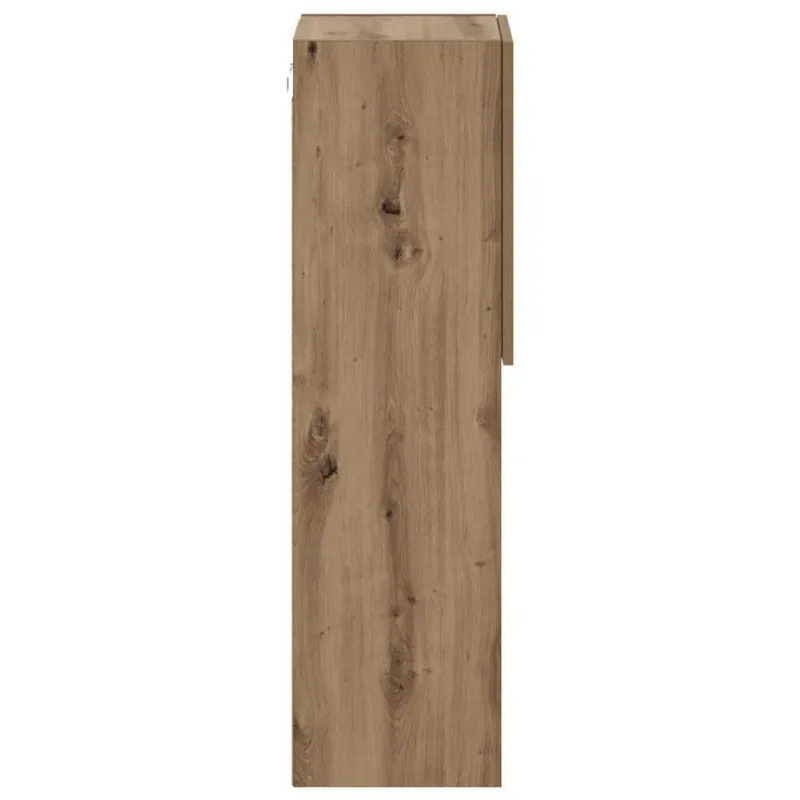 TV spintelė su LED lemputėmis, ruda ąžuolo, 30,5x30x102cm