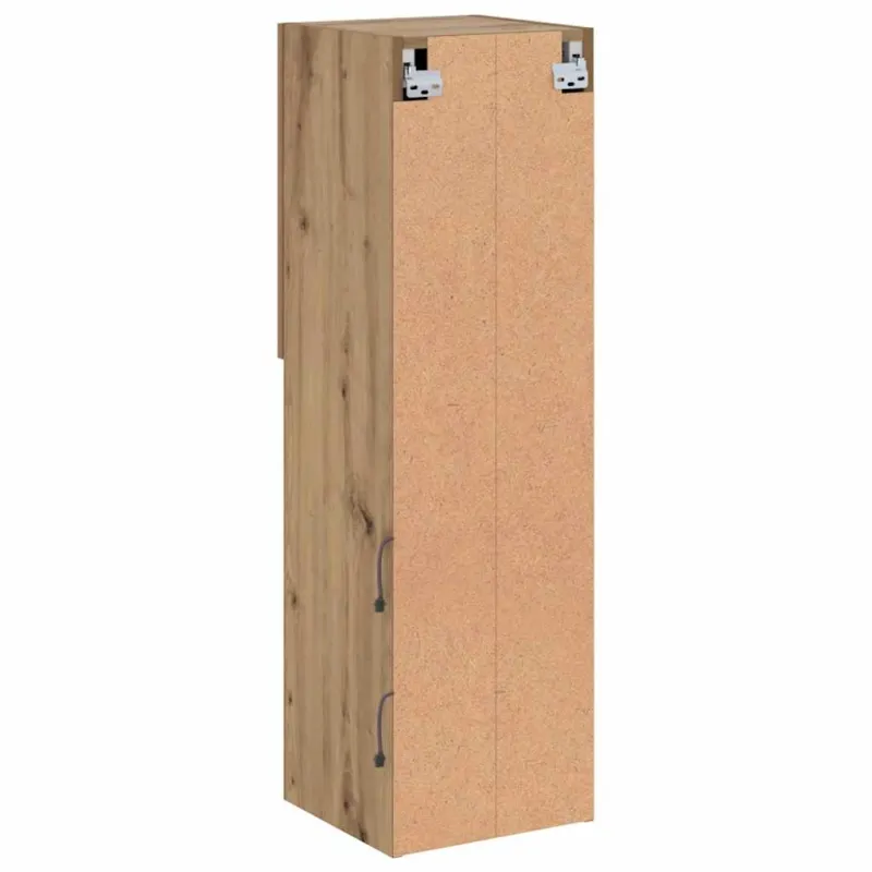 TV spintelė su LED lemputėmis, ruda ąžuolo, 30,5x30x102cm