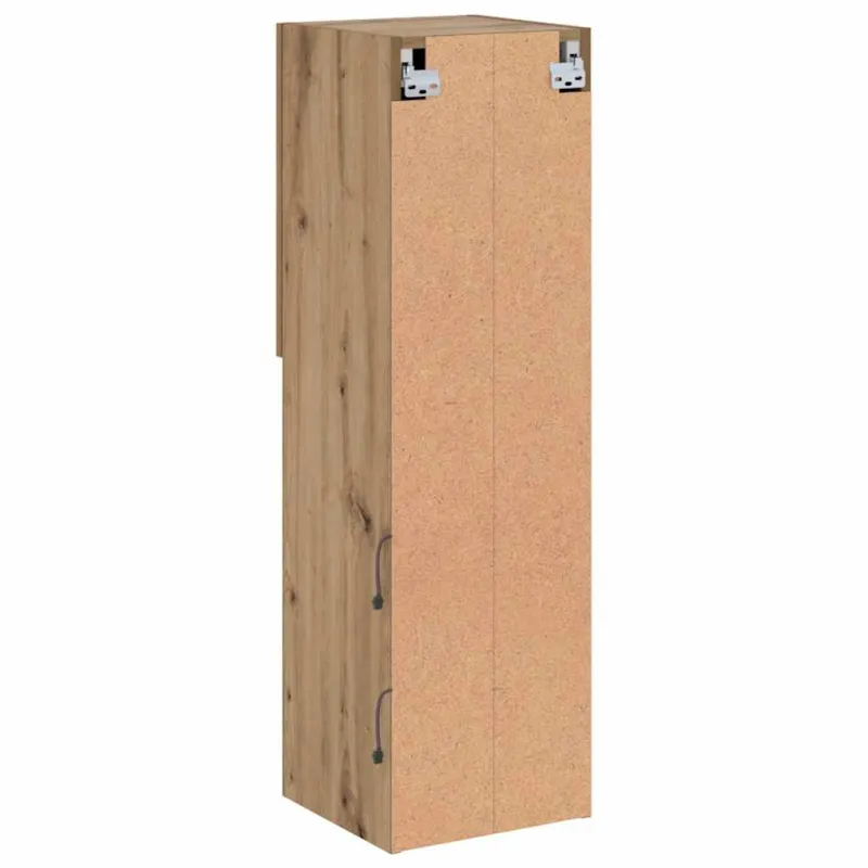 TV spintelės su LED, 2vnt., rudos ąžuolo, 30,5x30x102cm