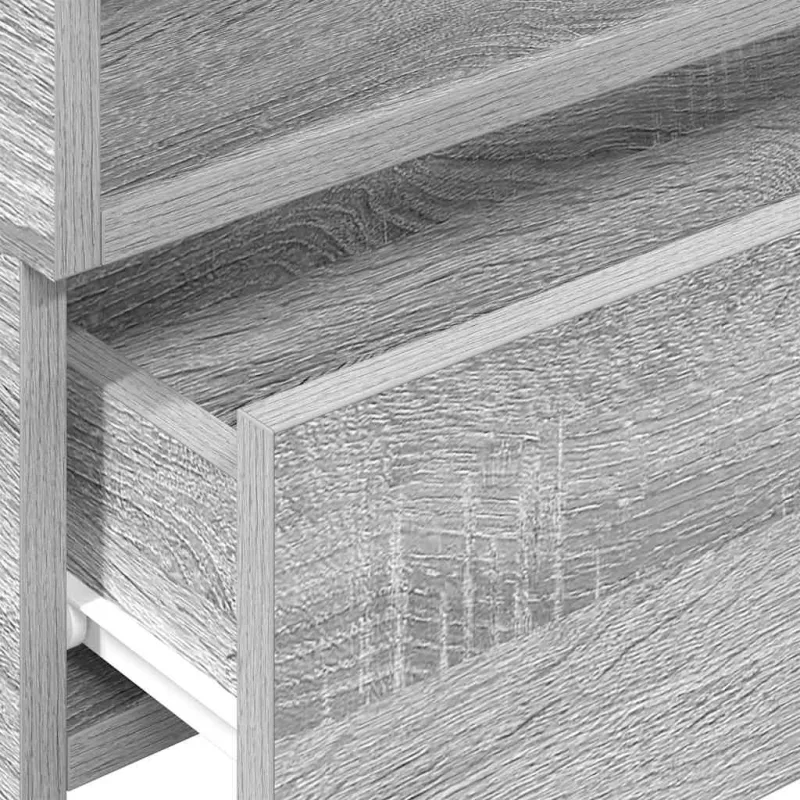 Sieninės naktinės spintelės, 2vnt., pilka, 45x26x28,5cm