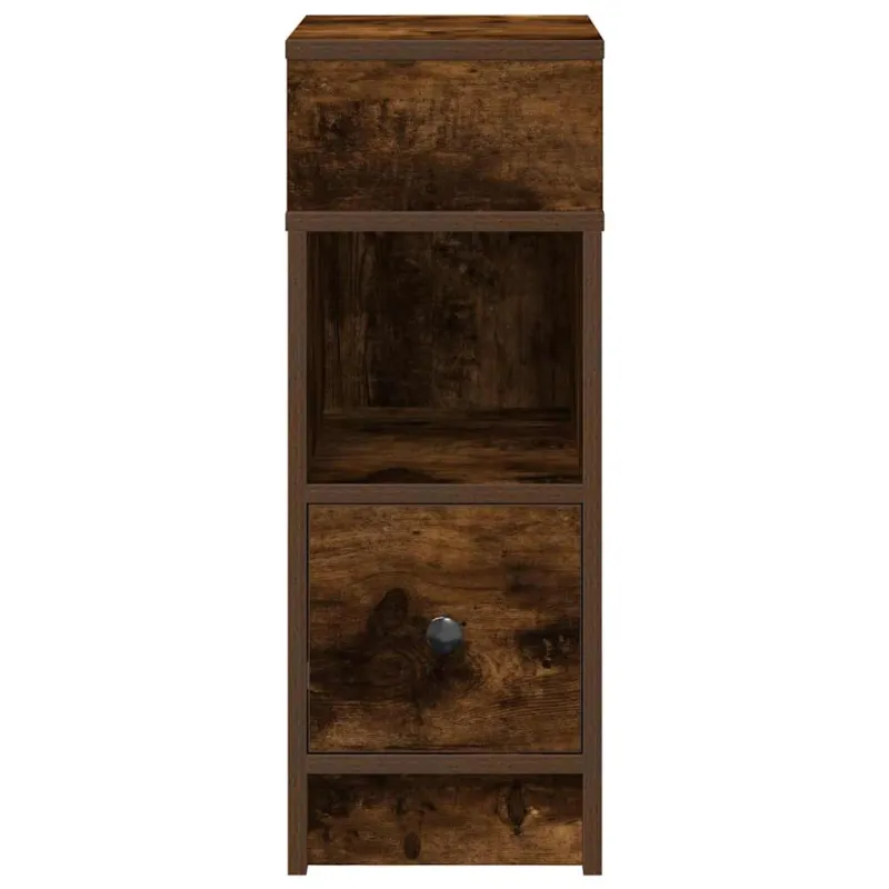 Spintelė prie lovos su stalčiumi, dūminio ąžuolo, 25x31x66cm