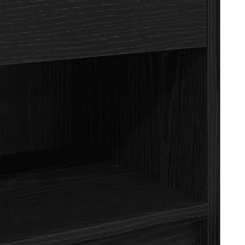 Naktinė spintelė su stalčiumi, juodos spalvos, 39x28x41cm