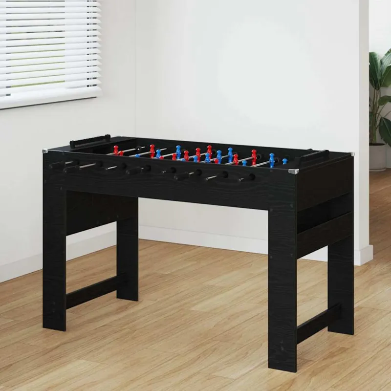 Fuzbolas stalas Juodas Ąžuolas 125 x 60,5 x 80 cm