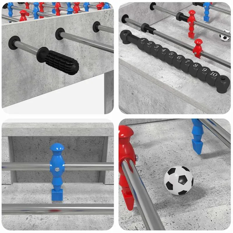 Fuzbolas stalas Betono Pilka 125 x 60,5 x 80 cm