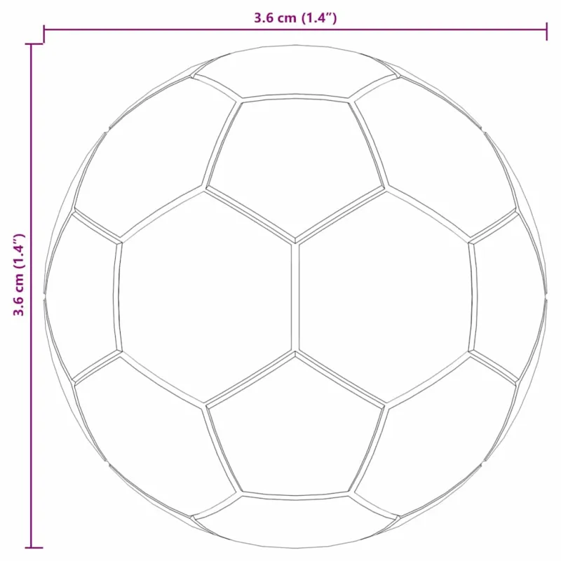 Stalo futbolai 12 pcs Balta 3,6 x 3,6 cm Polipropilenas