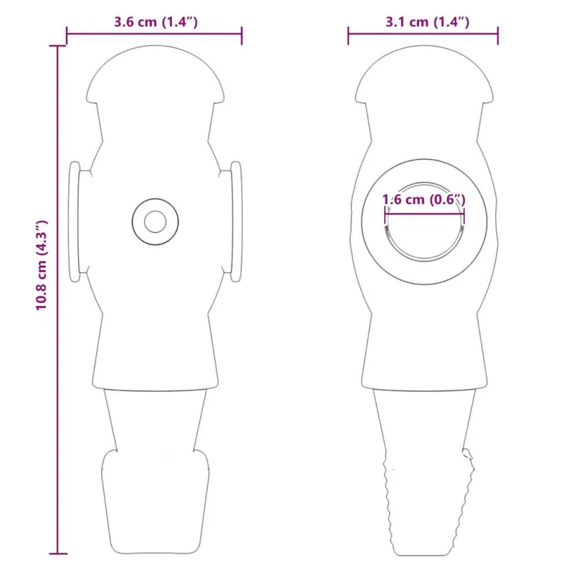 Stalo futbolo žaidėjai 24 pcs Juoda ir Balta HIPS