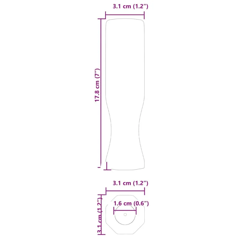 Stalo futbolo rankenos 10 pcs Juodas 3,1 x 3,1 x 17,8 cm PP
