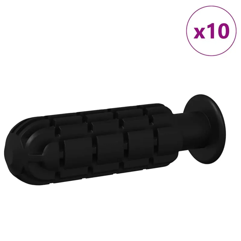 Stalo futbolo rankenos 10 pcs Juodas 2,8 x 2,8 x 9,3 cm PP