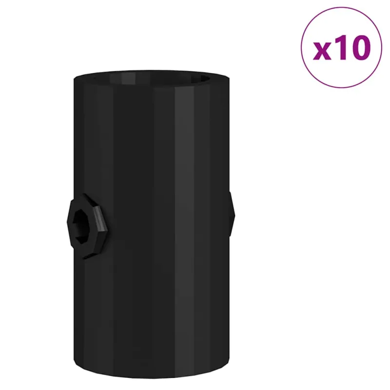 Futbolo stalo kamštukai 10 pcs Juodas 1,7 x 1,7 x 3,2 cm PP