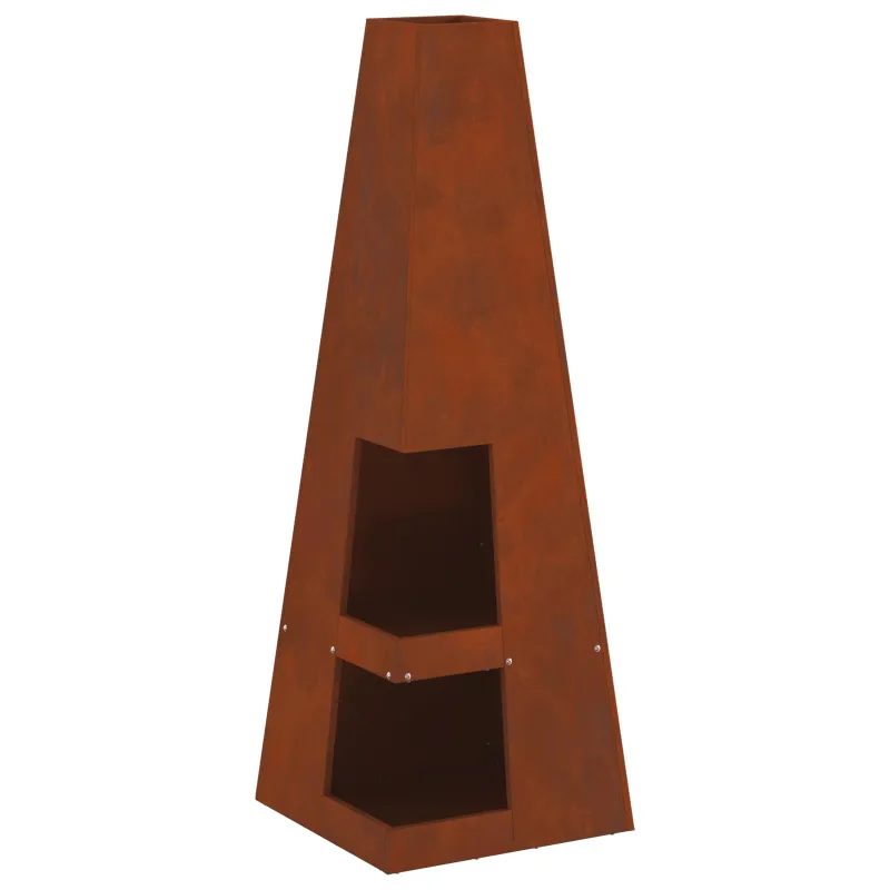 Laužavietė Ruda 35 x 35 x 100 cm Oro sąlygoms atsparus plienas