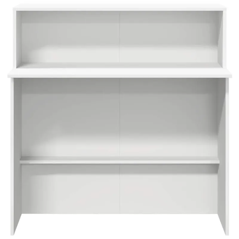 Registratūros stalas, baltas, 100x50x103,5 cm, inžinerinė mediena
