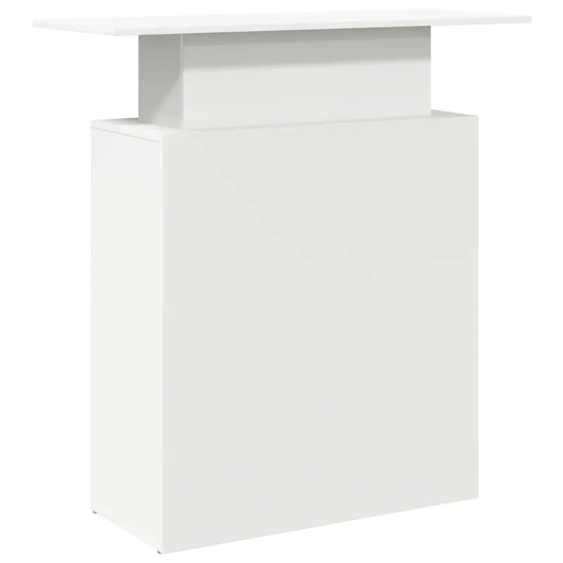 Registratūros stalas, baltas, 100x40x104 cm, inžinerinė mediena