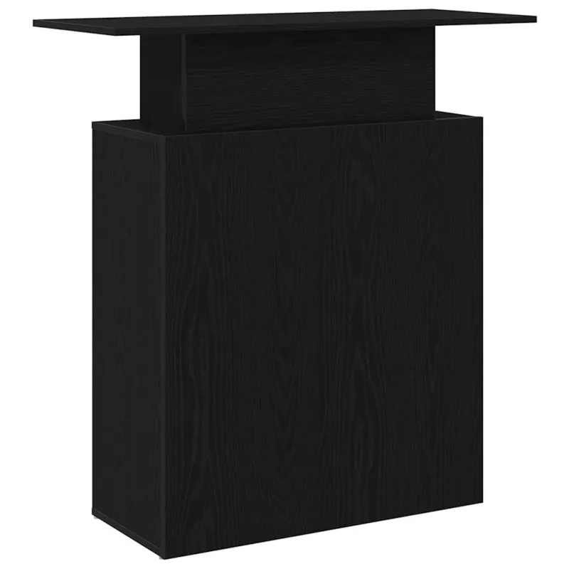 Registratūros stalas, juodas, 100x40x104 cm, inžinerinė mediena