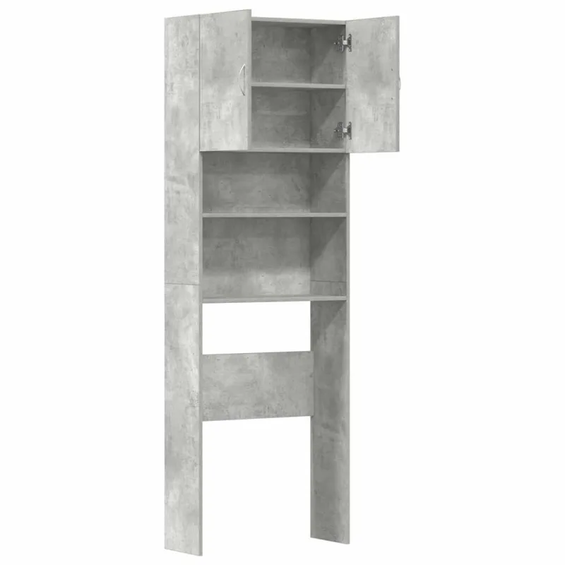 skalbimo mašinos spintelė betoninė pilka 64x24x190 cm