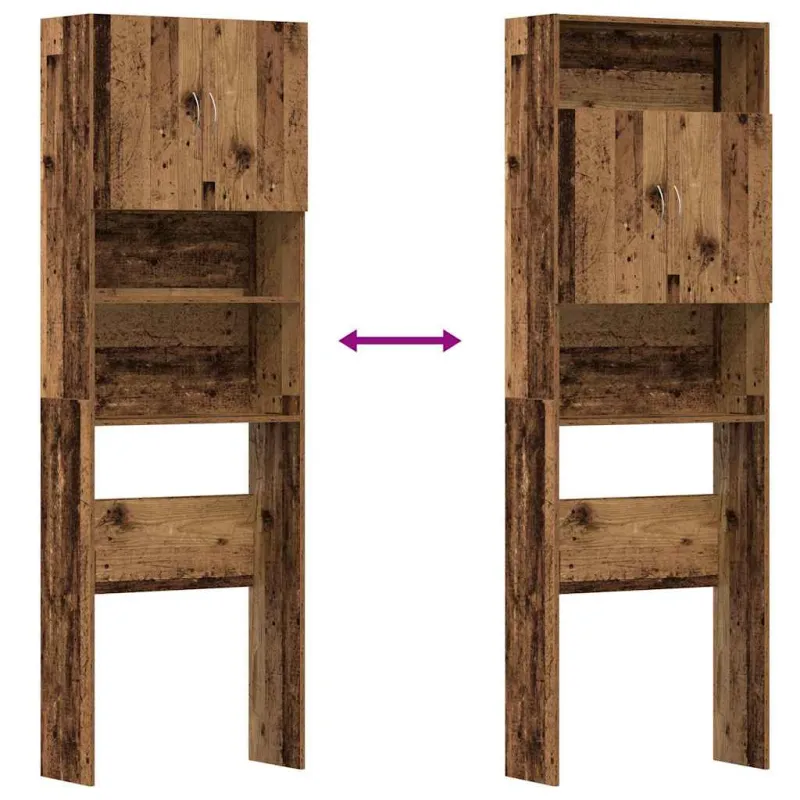 Skalbimo mašinos spintelė Old Wood 64x24x190 cm Engineered Wood