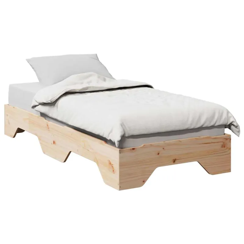 lovos rėmas be čiužinio, sukraunamas 75x190 cm medžio masyvo