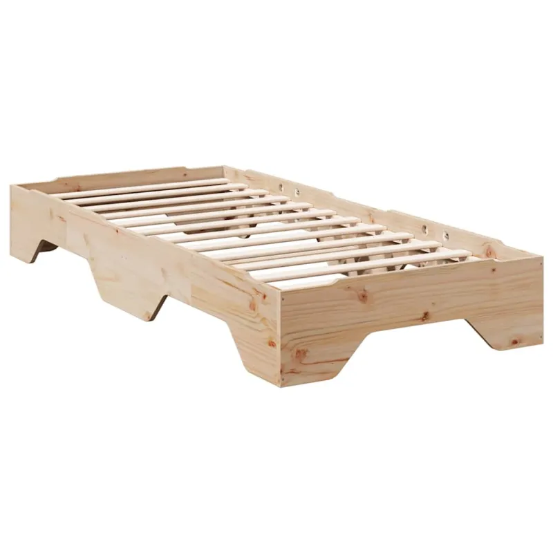 lovos rėmas be čiužinio, sukraunamas 75x190 cm medžio masyvo