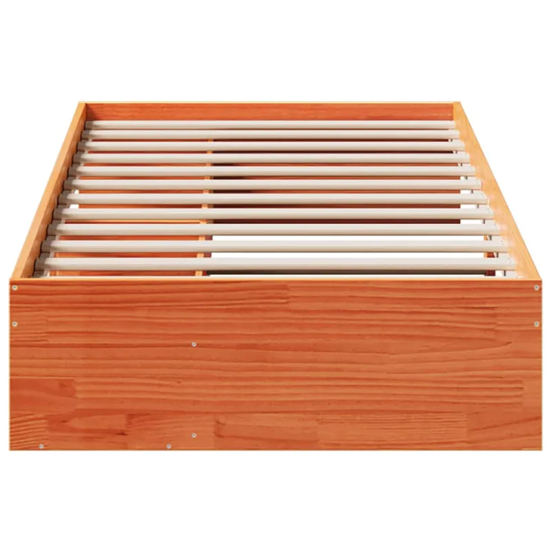 Dieninė lova be čiužinio Vaškas Ruda 75x190 cm Pušies masyvo