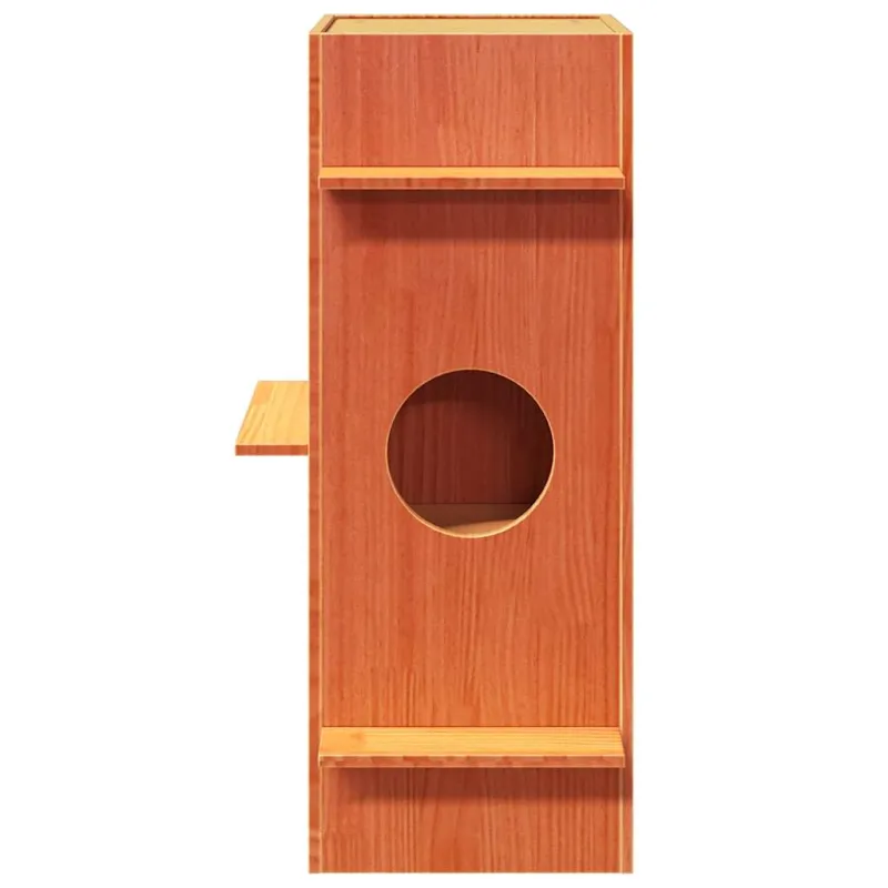 Cat House Wax Ruda 43x43x90 cm Pušies masyvo