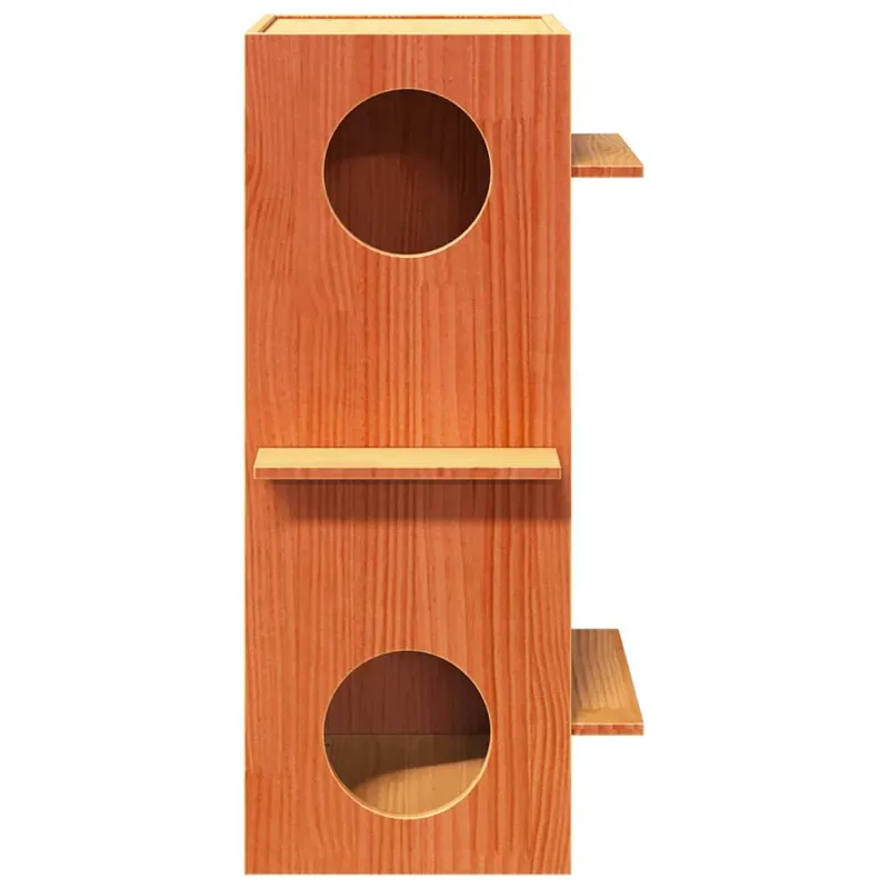 Cat House Wax Ruda 43x43x90 cm Pušies masyvo