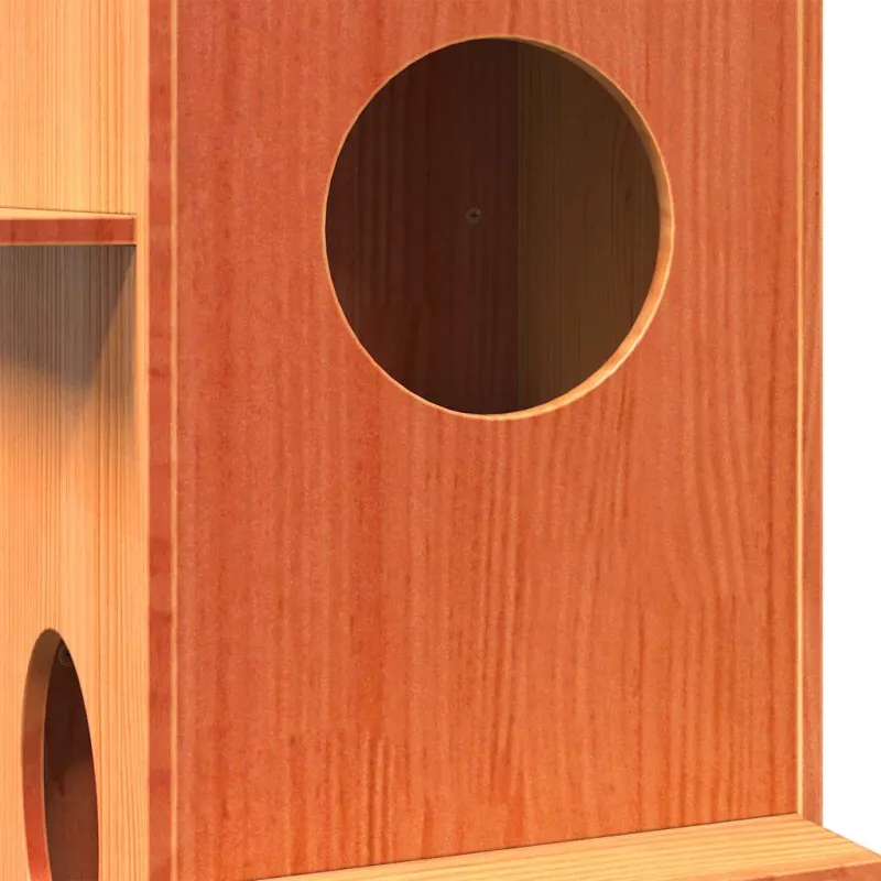 Cat House Wax Ruda 43x43x90 cm Pušies masyvo