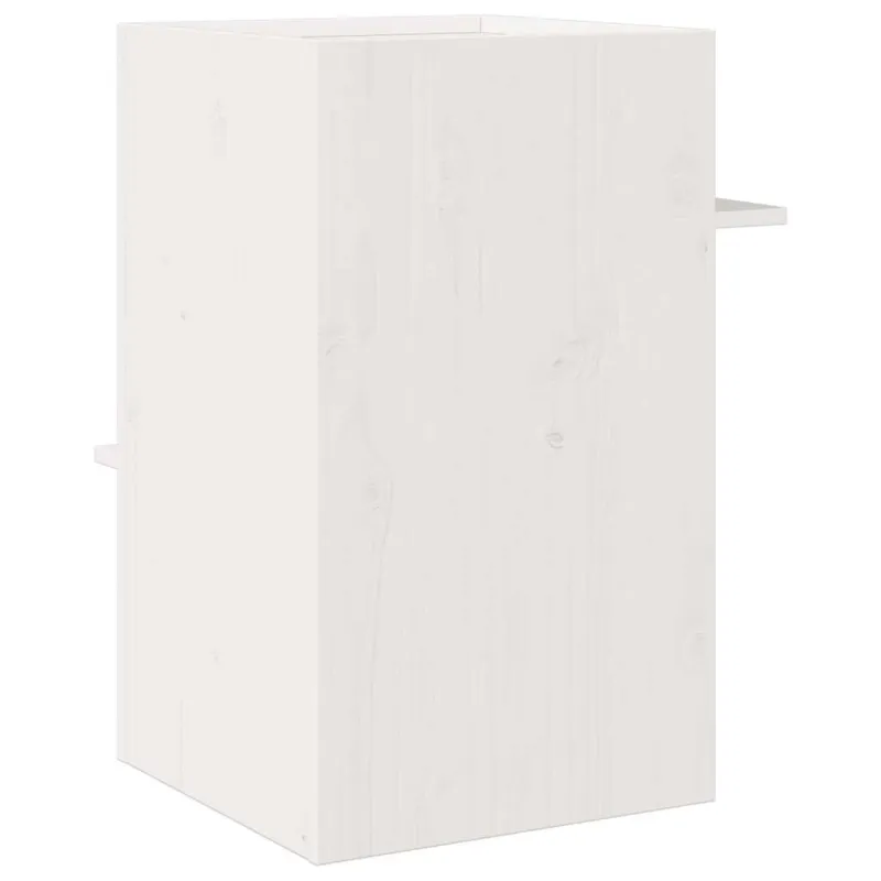 Cat House White 43x43x60 cm medžio masyvo pušis
