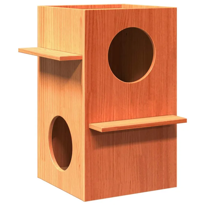 Cat House Wax Ruda 43x43x60 cm Pušies masyvo
